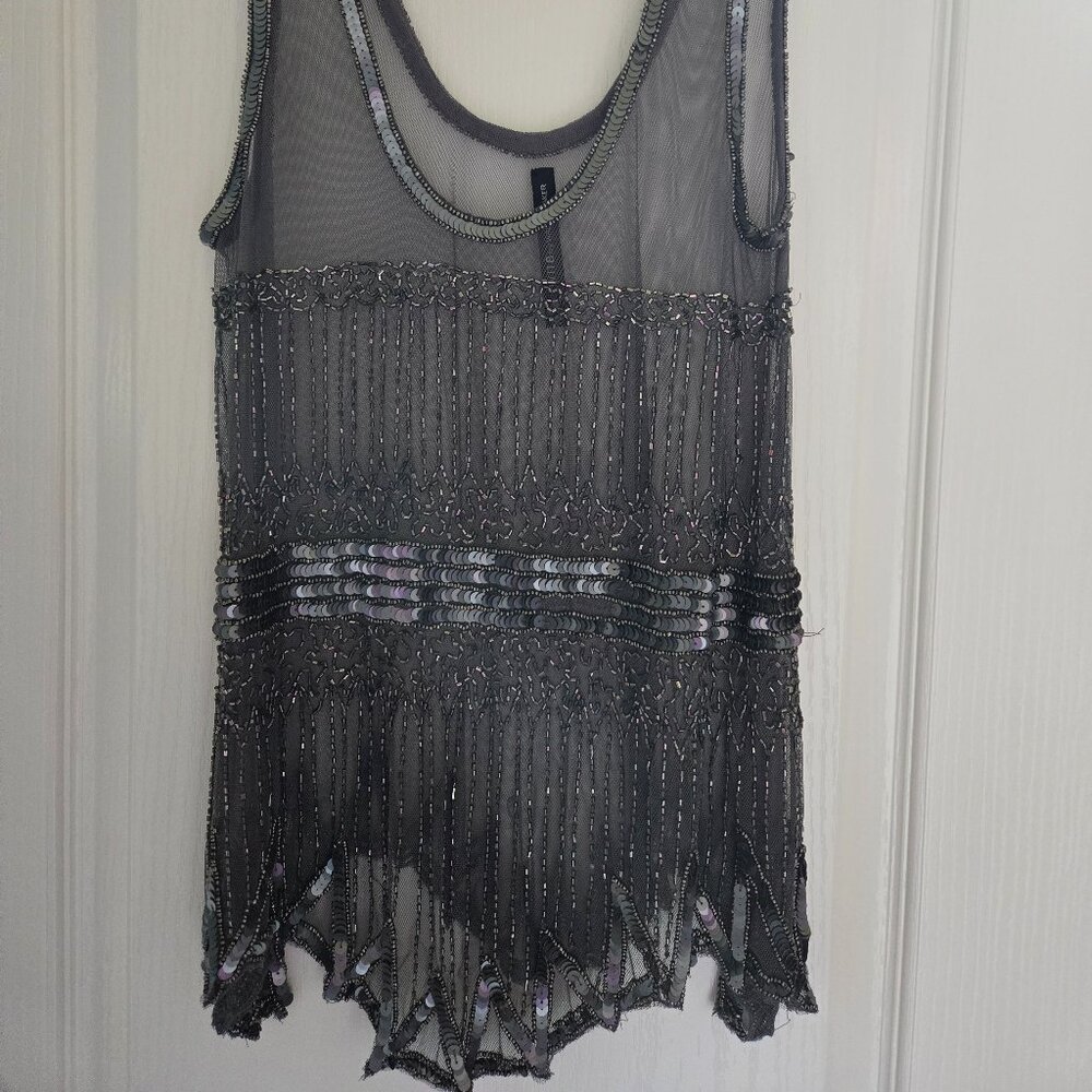 NWOT $148 w118 by walter baker beaded and sequin tank top size small